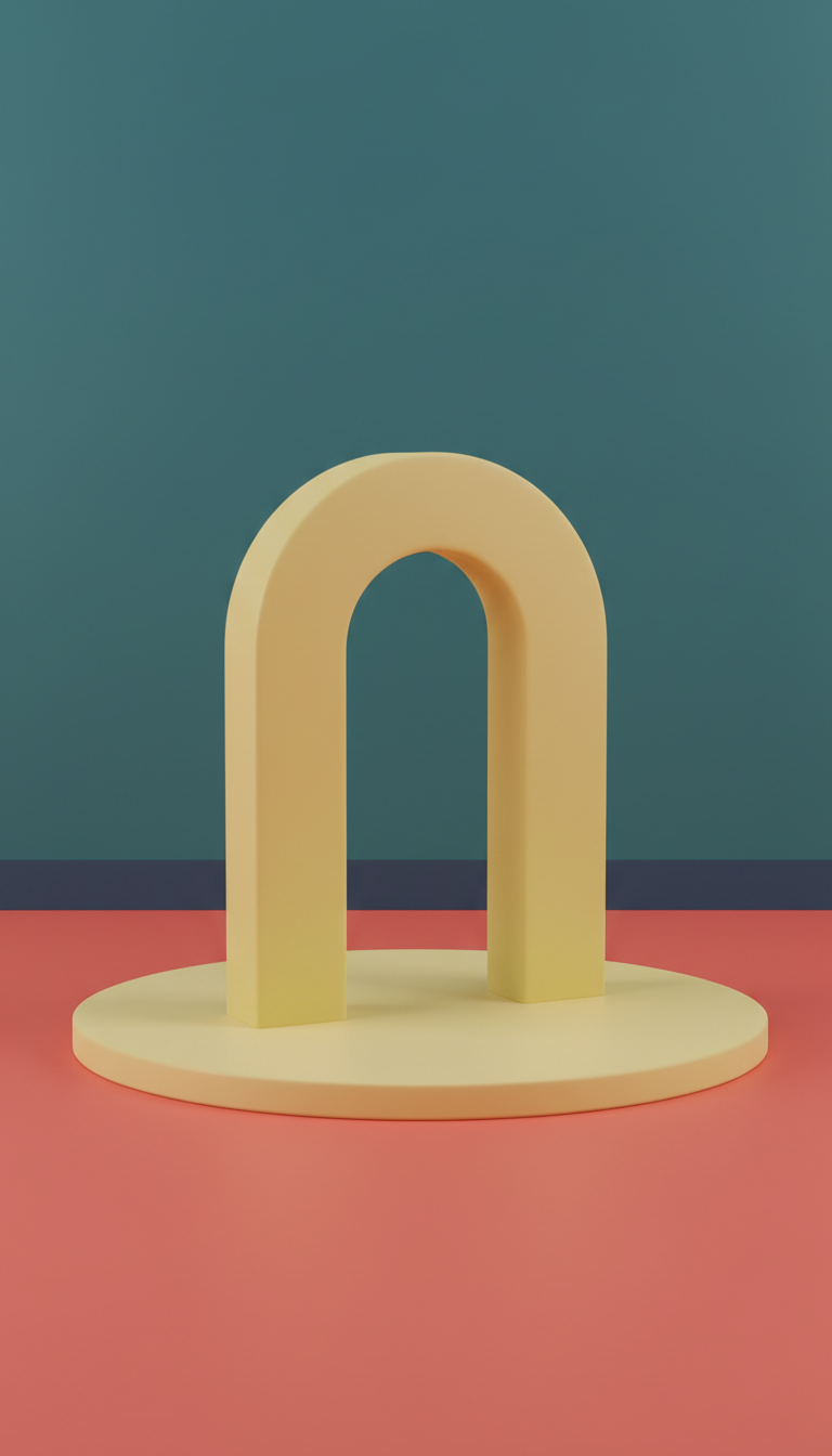 Arch Bookend aus Biopolymer