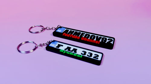 Personalisierter NFC Schlüsselanhänger – Kennzeichen, Name & Social Media | 3D-Druck