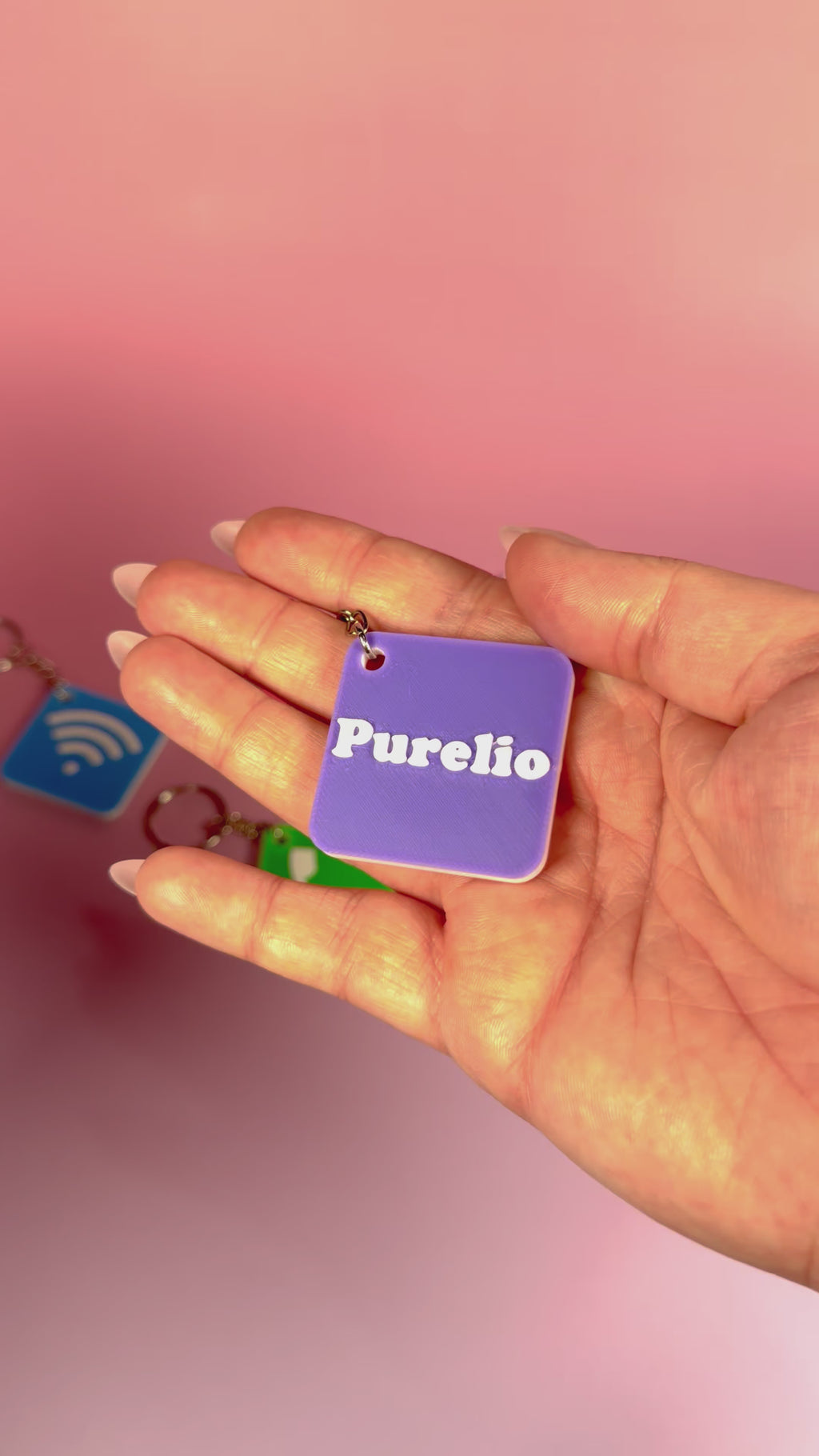 NFC Schlüsselanhänger personalisierbar – Social Media, WLAN & Kontakt | 3D-Druck